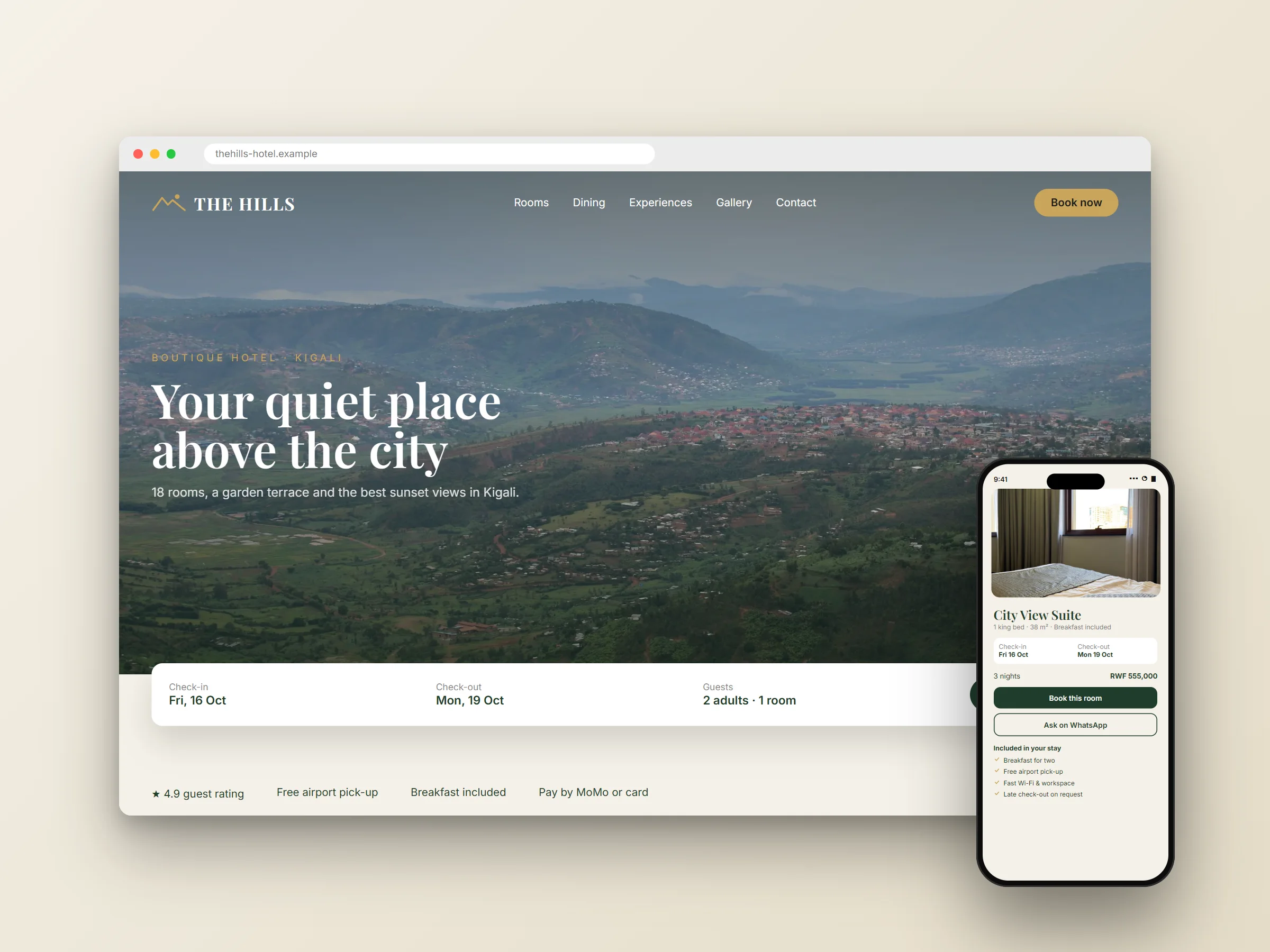 Boutique Hotel Website & Direct Booking
